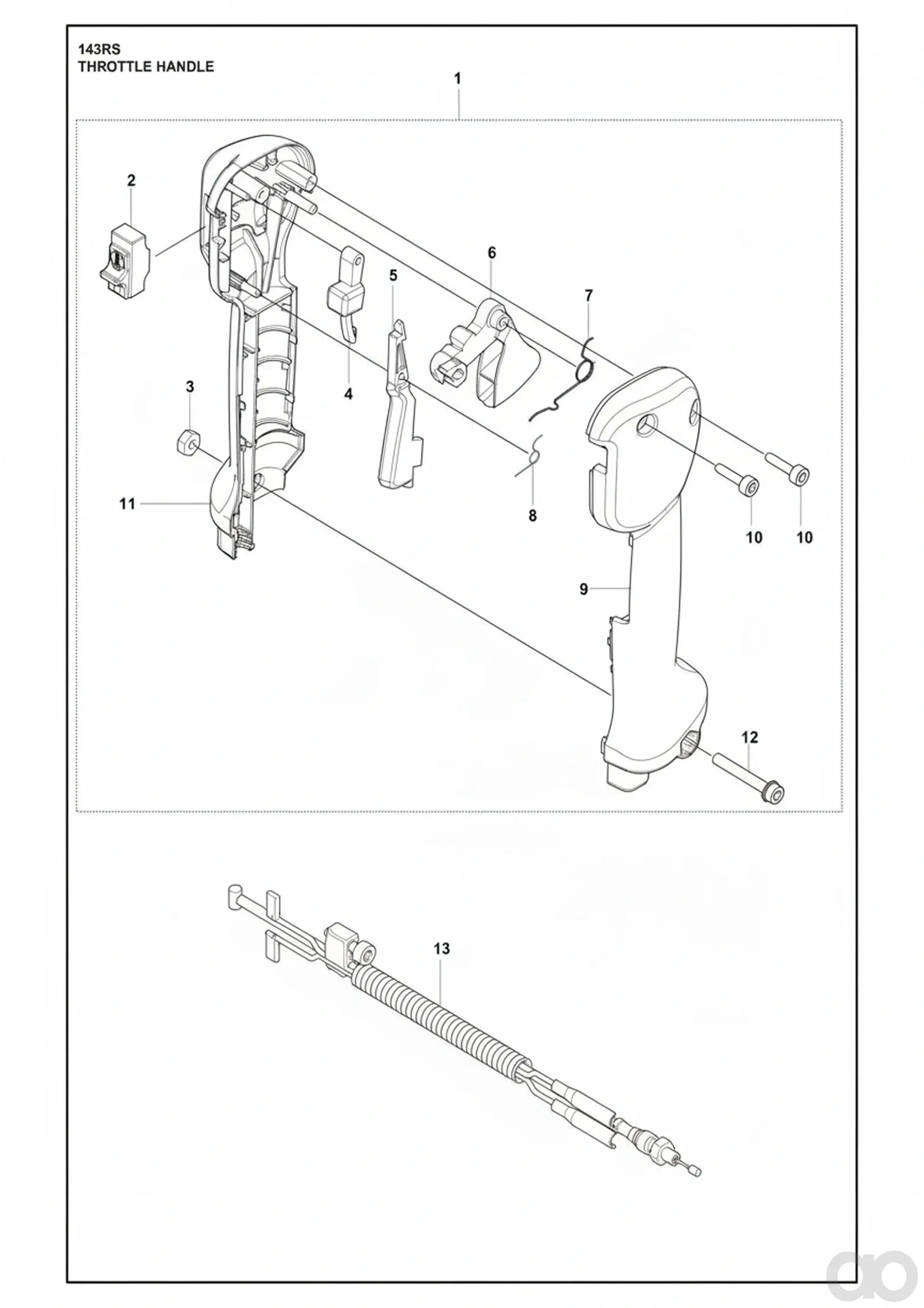 Husqvarna - 537160301 - Griffhaelfte
