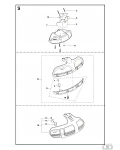 Husqvarna - 537349403 - Trimmer Schutzblatt Baugruppe