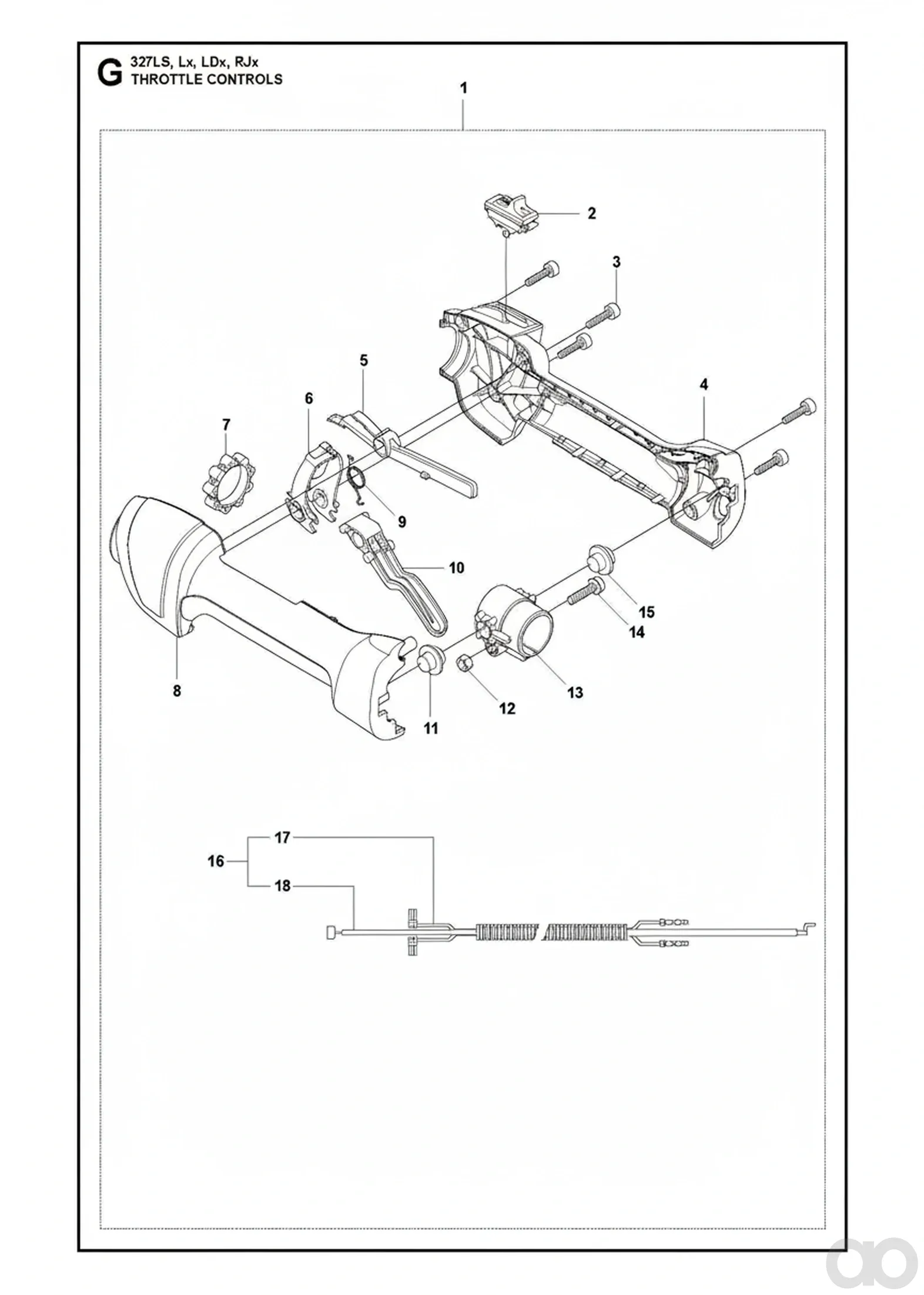 Husqvarna - 544171703 - Gaszugbaugruppe