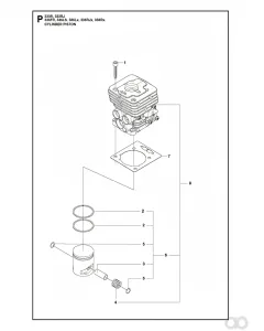 Husqvarna - 574364301 - Zylinderanordnung (Diameter = 38mm)