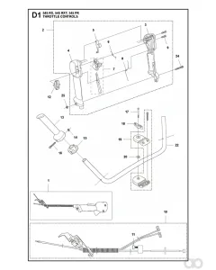 Husqvarna - 577071901 - Gasgriffbaugruppe (RX, RXT)
