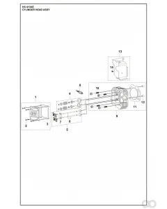 Husqvarna - 599349046 - Zylinderdeckel (Zylinderkopf-Deckel-Satz)