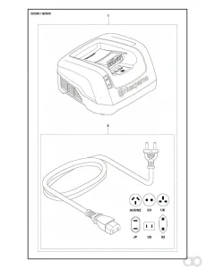 Husqvarna - 967091401 - Batterieladegeraet (QC330-Charger 330W, 220V-EU)
