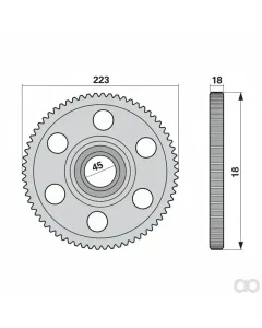 Krone - 00416401 - Stirnrad 66 Zaehne, 253 0 Prillinger