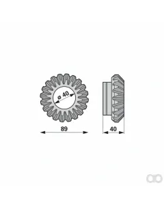 Krone - 00416404 - Kegelrad 20 Zaehne, 150 5 Prillinger