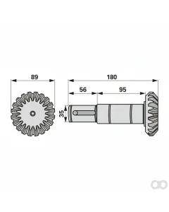 Krone - 00416405 - Ritzelwelle 20 Zaehne, 15 Prillinger