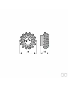 Krone - 00453507 - Kegelrad 14 Zaehne, 261 0 Prillinger