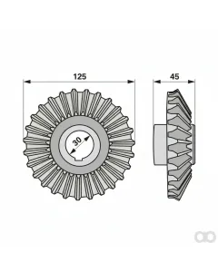 Krone - 00453508 - Kegelrad 27 Zaehne, 153 8 Prillinger