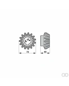 Krone - 00453509 - Kegelrad 15 Zaehne, 261 0 Prillinger