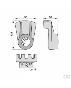 Krone - 00453519 - Verstellhalter 264 023.0 Prillinger