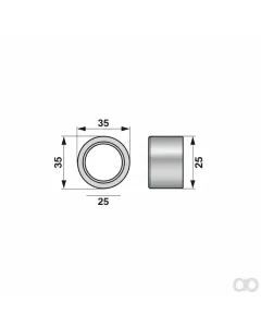 Krone - 00453524 - Laufrolle 25 X 35 Mm, 15 Prillinger