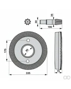 Krone - 00453526 - Kegelradsatz 9/79 Zaehne, Prillinger