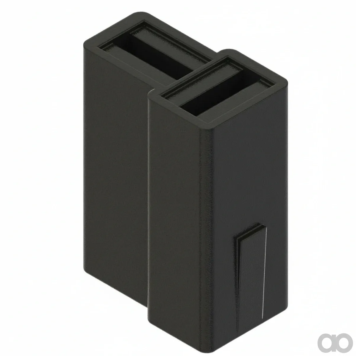 John Deere - 57M7065 - Schwarzes Externes Elektrisches Steckverbindergehaeuse, 2 Kavitaeten
