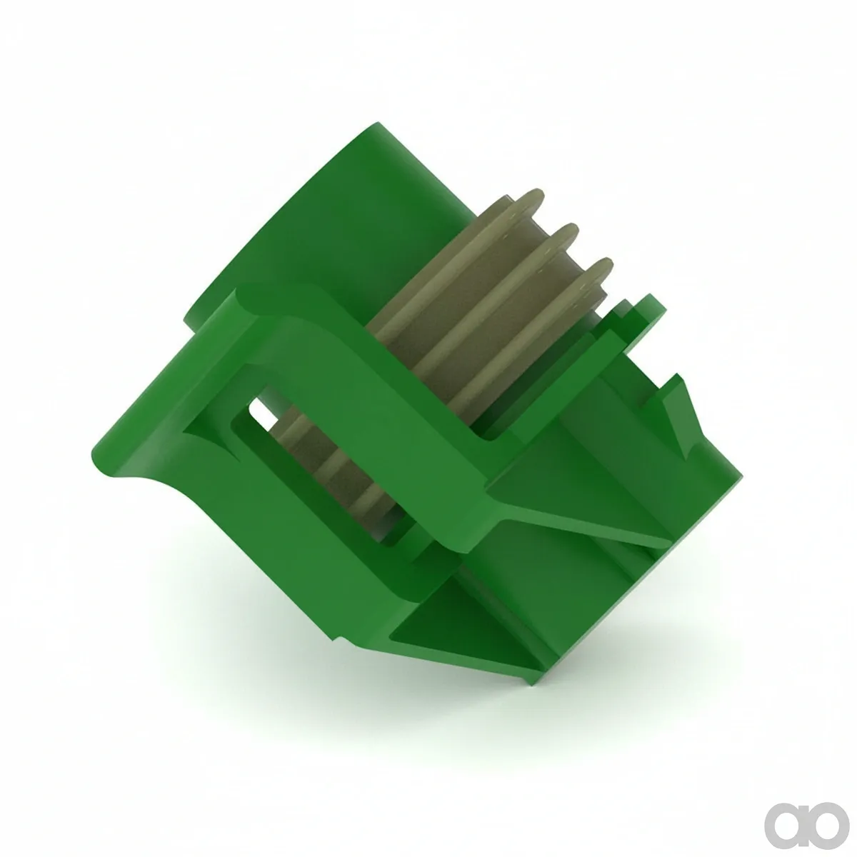 John Deere - 57M7346 - Hellgraues Externes Elektroverbindergehaeuse, 2 Kavitaeten