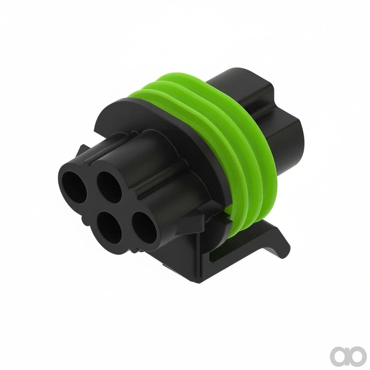 John Deere - 57M7349 - Schwarzer Externer Elektroverbinder, 4 Kavitaeten