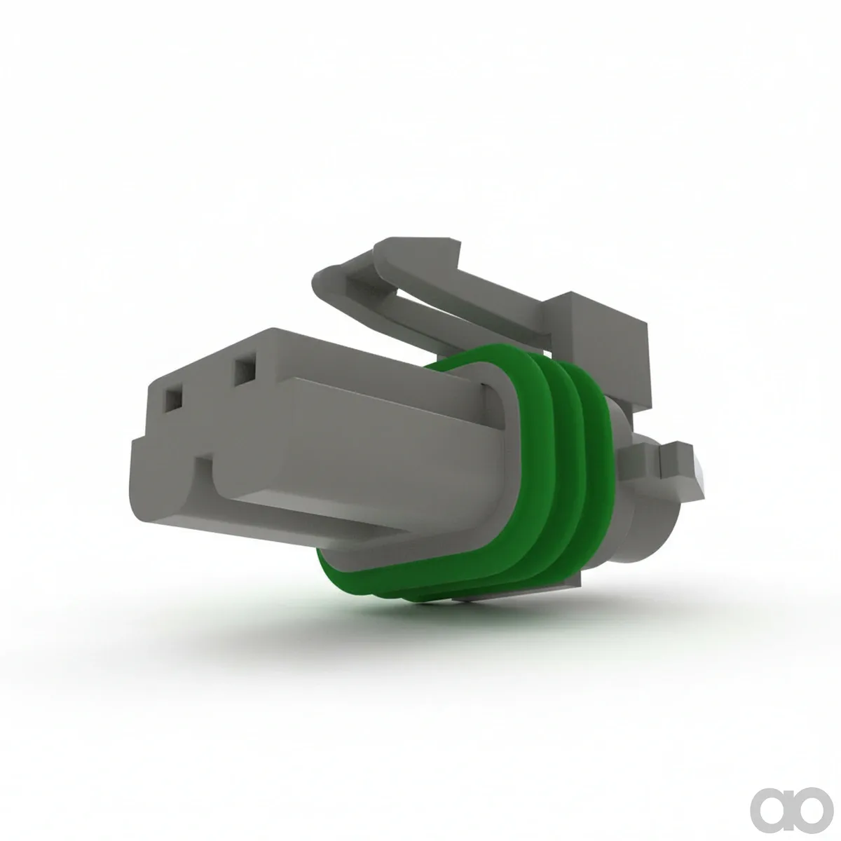 John Deere - 57M8161 - Hellgraues Externes Elektroverbindergehaeuse, 2 Kavitaeten