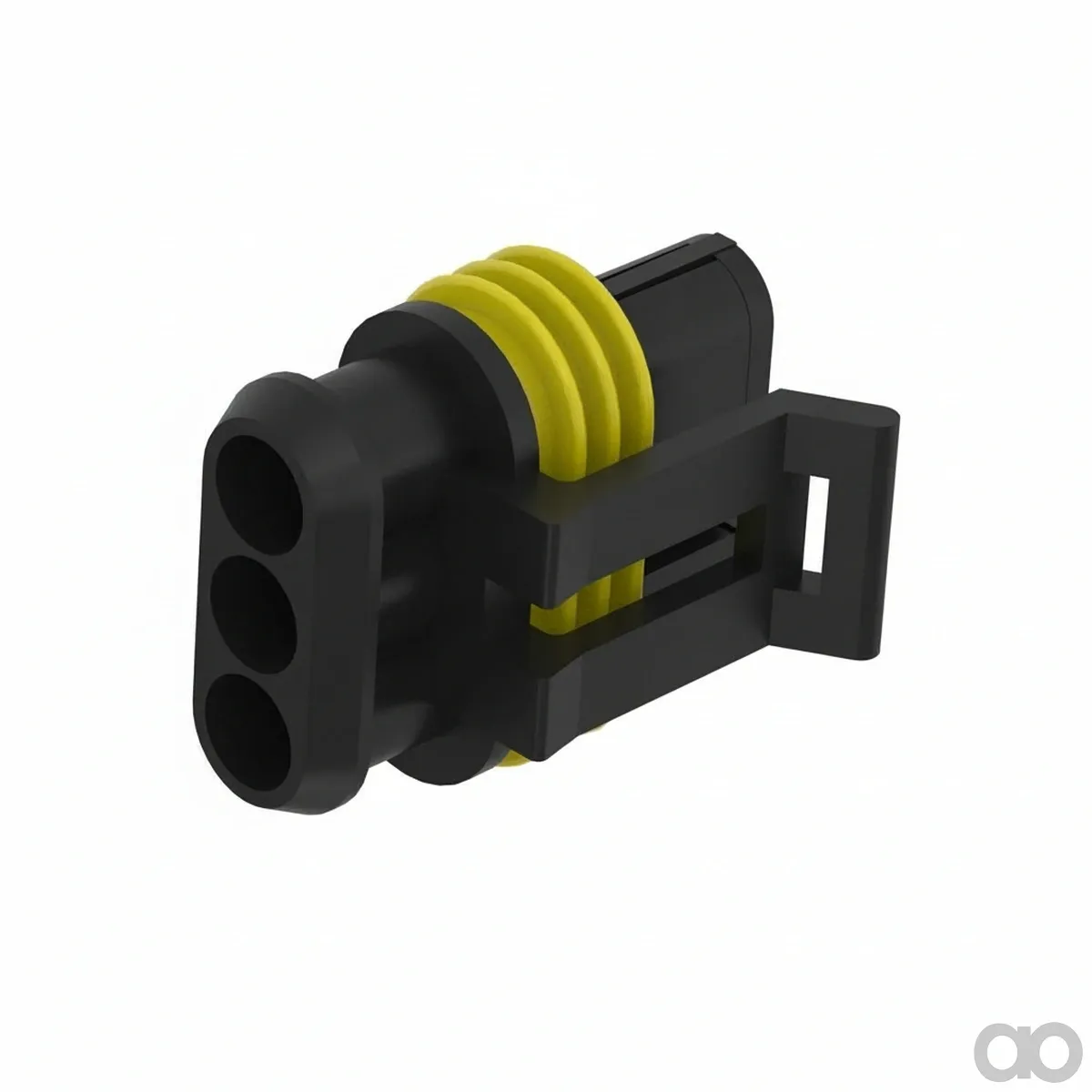 John Deere - 57M8542 - Tyco Schwarzes Externes Elektrisches Steckergehaeuse, 3 Pole