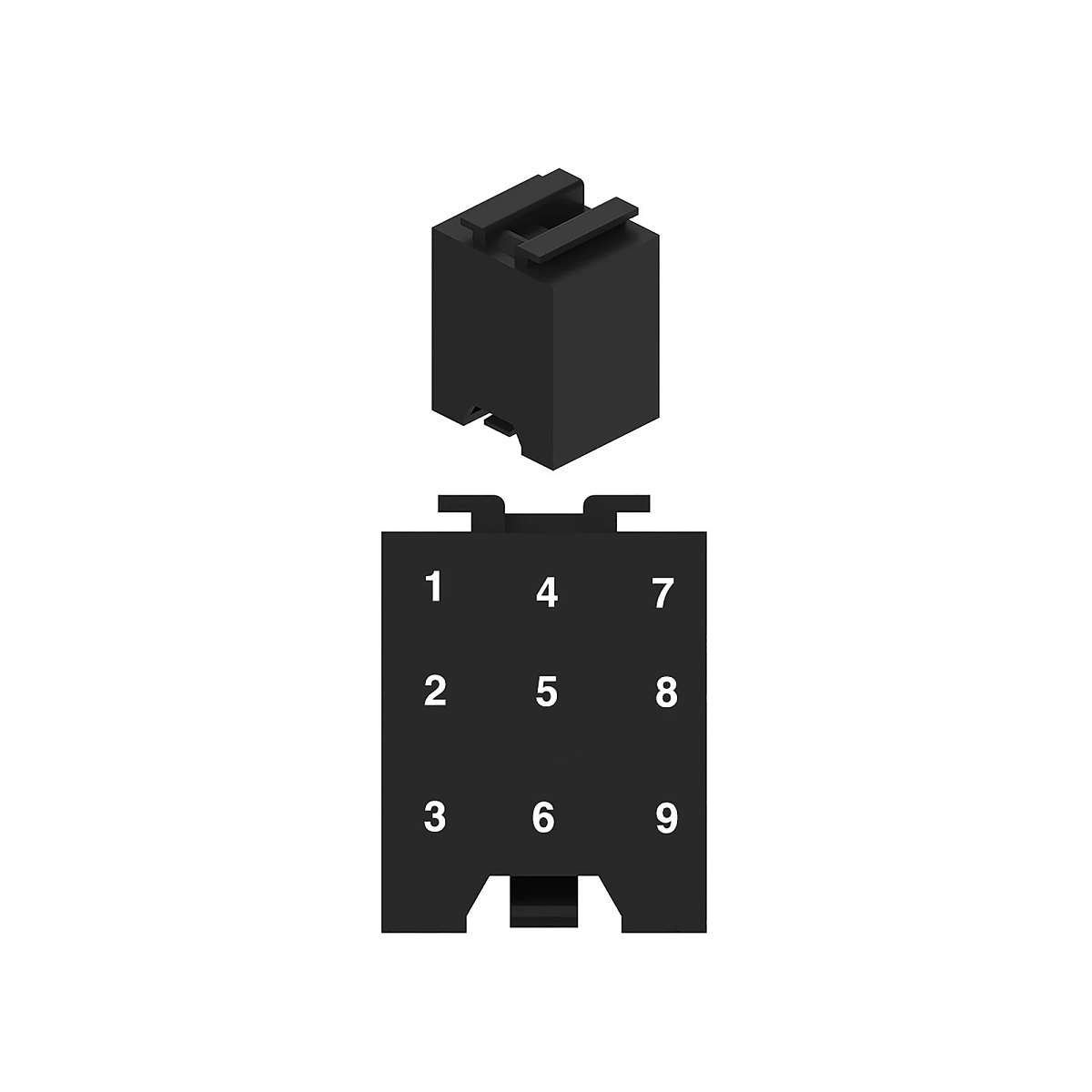 John Deere - 57M9604 - Schwarzer Externer Elektrischer Steckverbinder, 9 Kavitaeten