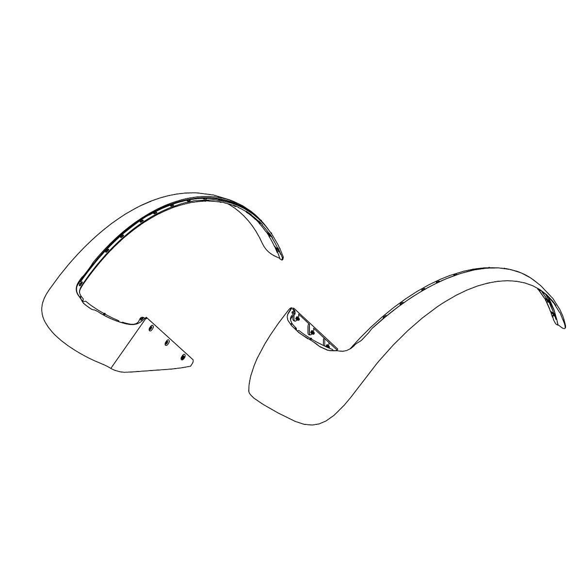 John Deere - BL15292 - Kotfluegelverlaengerung hinten, 2794 x 381 mm (110 x 15 Zoll)