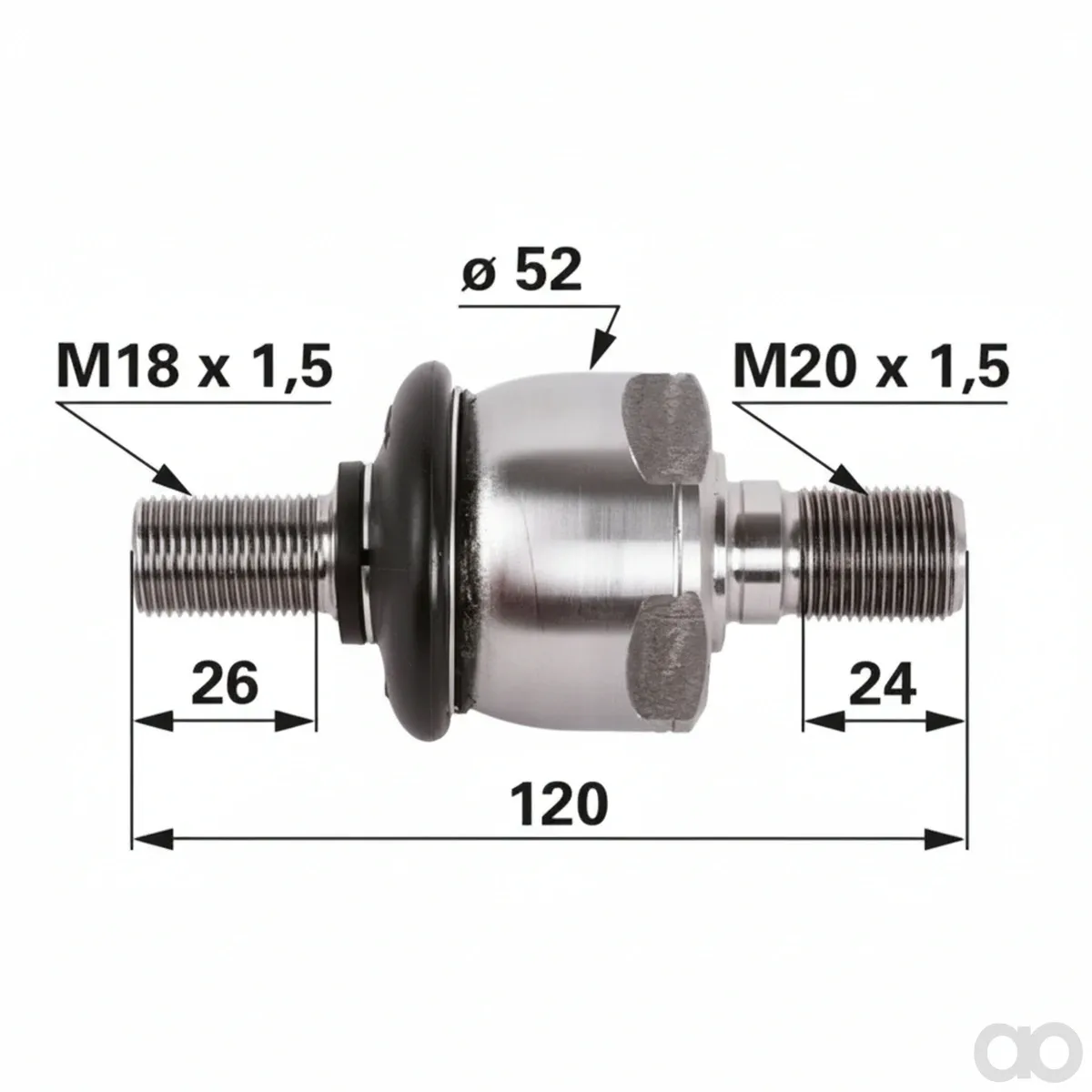 Prillinger - 00110007 - Axialgelenk M18x1,5/M20x1,5