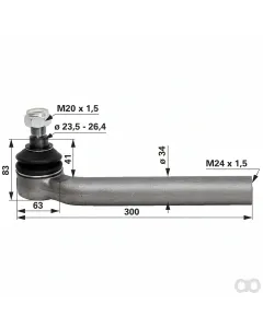 Prillinger - 00110013 - Kugelgelenk M24x1,5