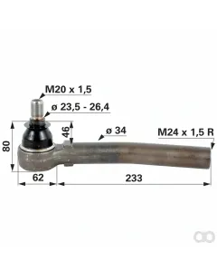 Prillinger - 00110150 - Kugelgelenk 24x1,5 Innengewinde