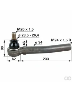 Prillinger - 00110153 - Kugelgelenk M24x1,5 Innengewinde