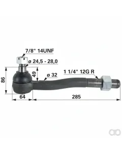 Prillinger - 00110158 - Kugelgelenk 1 1/4 Zoll Aussengewinde