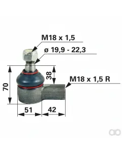 Prillinger - 00110161 - Kugelgelenk M18x1,5 Innengewinde