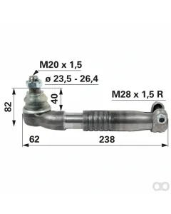 Prillinger - 00110211 - Kugelgelenk M28x1,5 Innengewinde