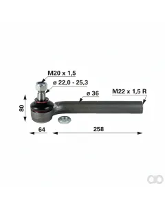 Prillinger - 00110214 - Kugelgelenk M22x1,5 Innengewinde