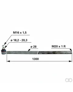Prillinger - 00110216 - Spurstange anstelle von Fiat 5