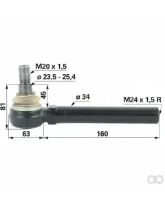 Prillinger - 00110224 - Kugelgelenk M24x1,5 Innengewinde