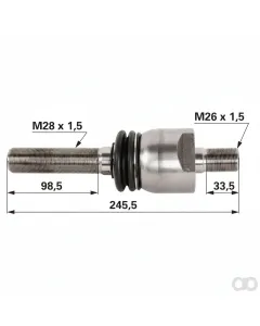 Prillinger - 00110243 - Axialgelenk M28x1,5/M26x1,5 zu