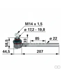 Prillinger - 00110255 - Kugelgelenk anstelle von Ford