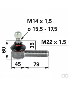 Prillinger - 00110281 - Kugelgelenk M22x1,5