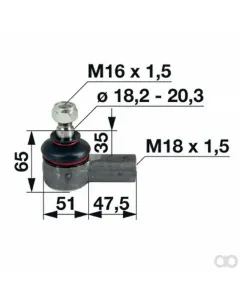 Prillinger - 00110294 - Kugelgelenk M18x1,5 Innengewinde