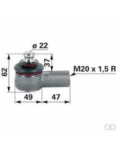 Prillinger - 00110304 - Kugelgelenk M20x1,5