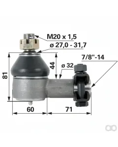 Prillinger - 00110318 - Kugelgelenk 7/16 Zoll