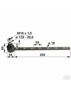Prillinger - 00110364 - Kugelgelenk Zu Mf Dm 19X355 Mm