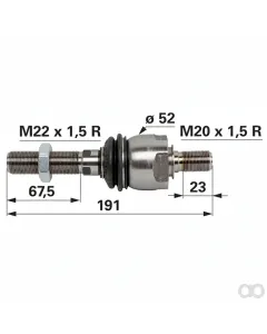 Prillinger - 00110418 - Axialgelenk M22X1,5/M20X1,5
