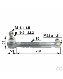 Prillinger - 00110419 - Kugelgelenk M22X1,5 Innengewinde