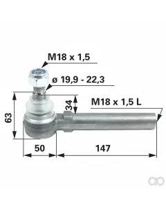 Prillinger - 00110437 - Kugelgelenk M18X1,5 Stangen Innengewinde