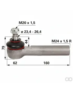 Prillinger - 00110454 - Kugelgelenk M24X1,5 Innengewinde