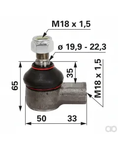 Prillinger - 00110456 - Kugelgelenk M18X1,5 Innengewinde