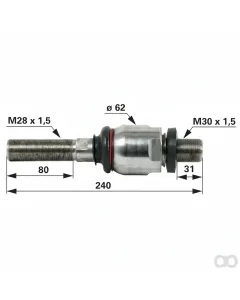 Prillinger - 00110510 - Axialgelenk M28X1,5/M30X1,5