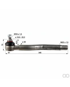 Prillinger - 00110589 - Kugelgelenk M22X1,5 Innengewinde