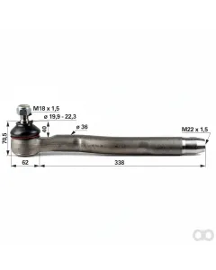 Prillinger - 00110592 - Kugelgelenk M22X1,5 Innengewinde