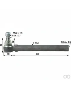 Prillinger - 00110594 - Kugelgelenk M26X1,5 Innengewinde
