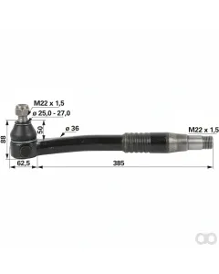 Prillinger - 00110599 - Kugelgelenk M22X1,5 Stangen Innengewinde